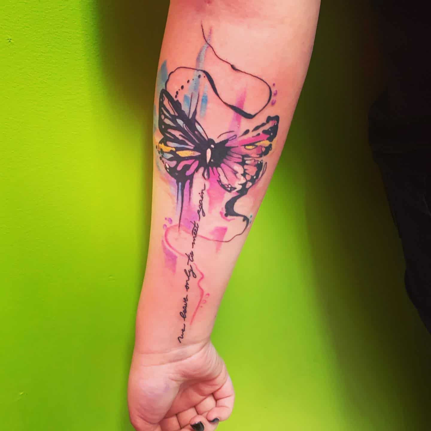 Tatuajes de mariposas en acuarela 2