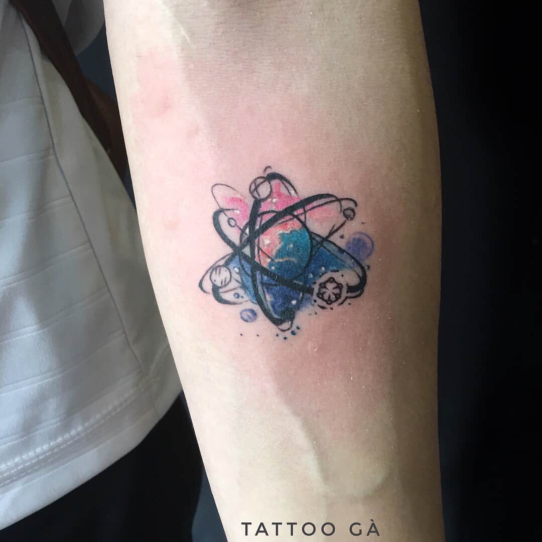 Tatuajes de acuarela de galaxia 2