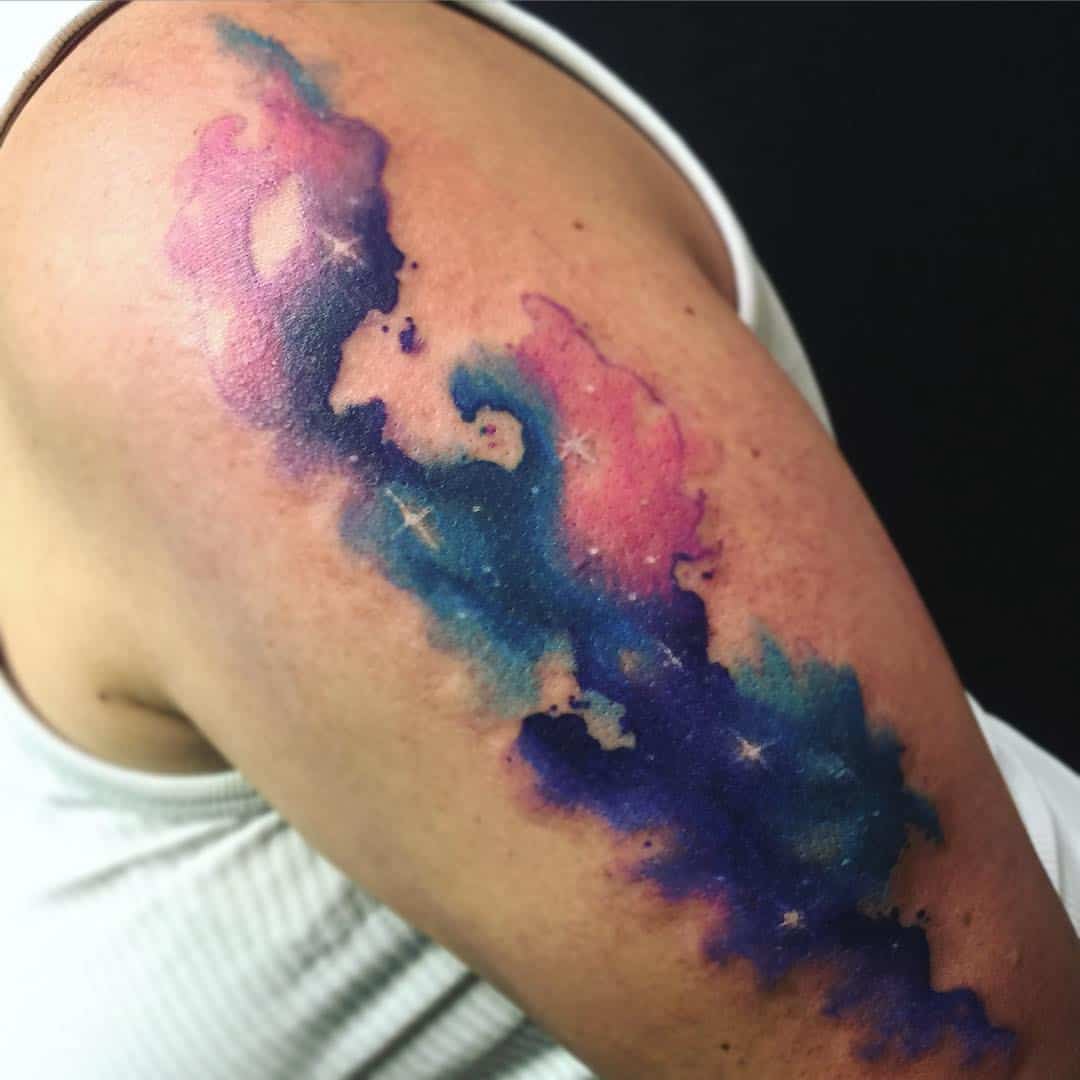 Tatuajes de acuarela de galaxias 3