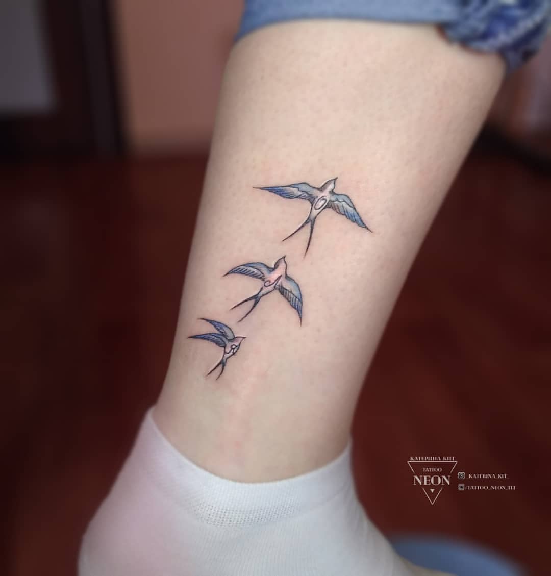 Tres tatuajes de pajaritos 2