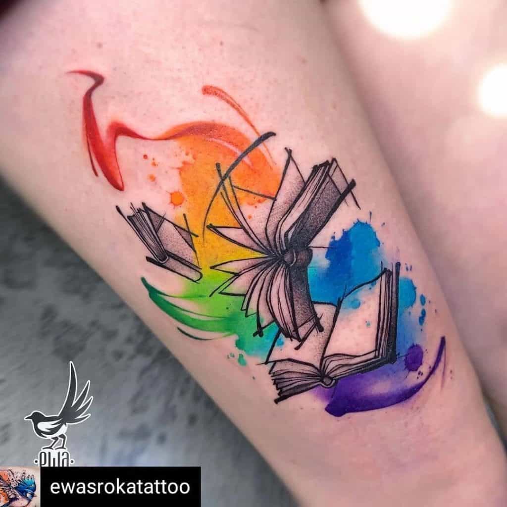 Impresión inspirada en el libro del tatuaje del arco iris 