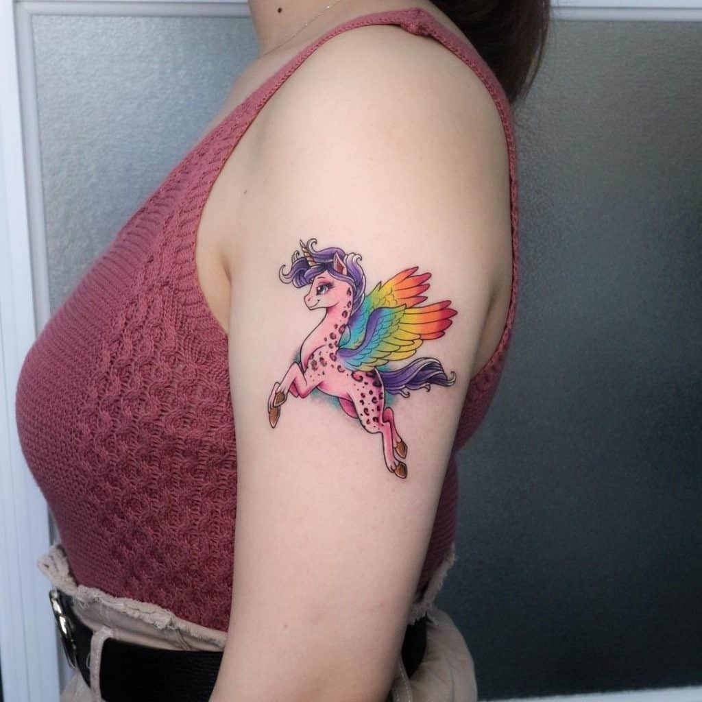 Hombro Rainbow Tattoo My Little Pony Inspirado 
