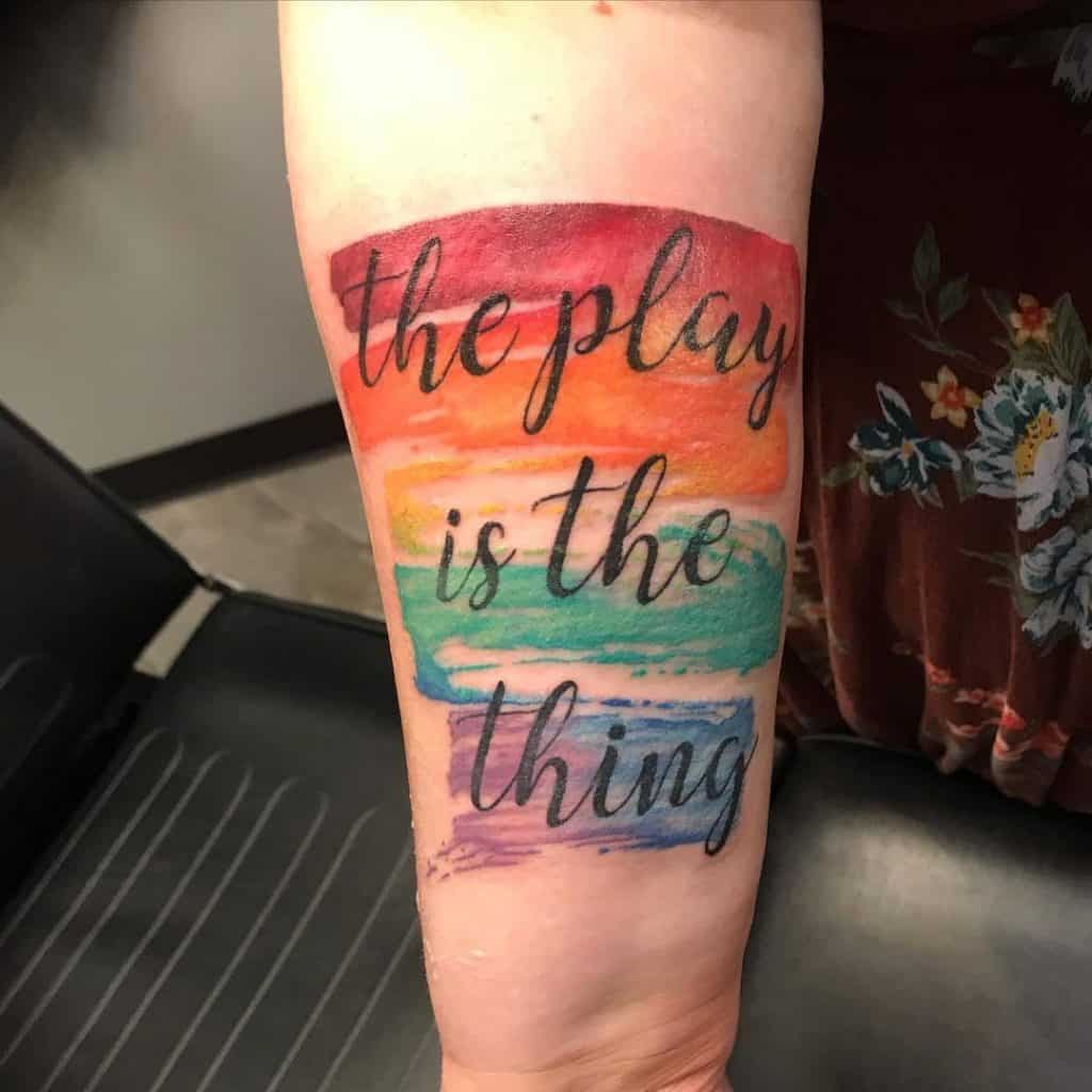Tatuaje inspirado en la cita del arco iris