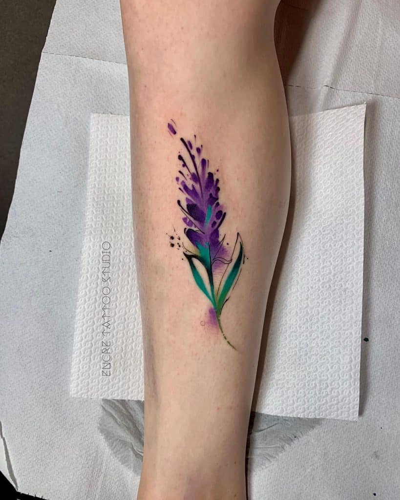 Tatuajes de flor de lavanda 2