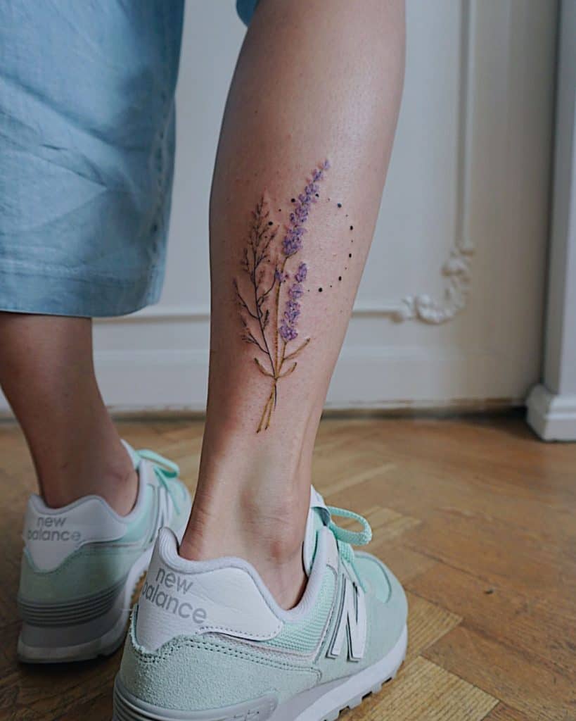 Tatuajes de flor de lavanda 1