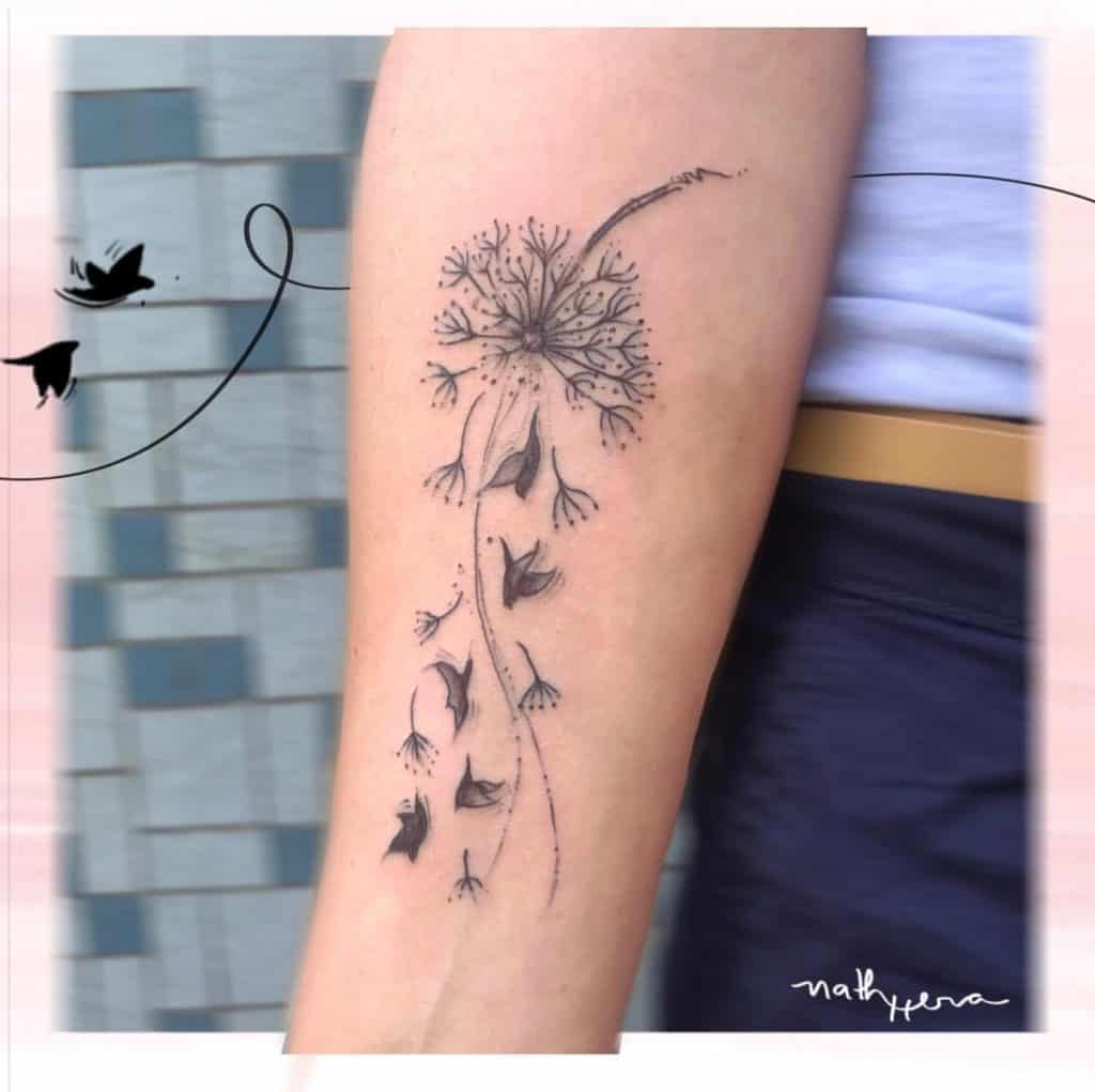 Diseño de tatuaje de flores silvestres 1