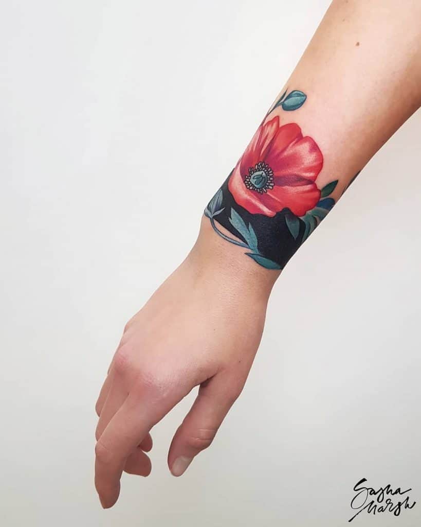 Tatuaje de flor de amapola 2