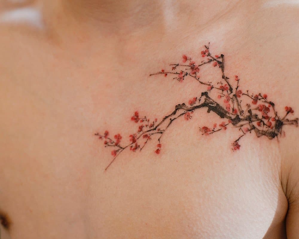 Tatuajes de flor de cerezo 2
