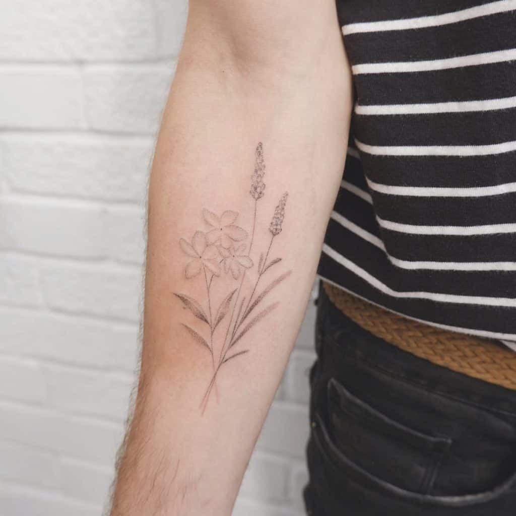 Tatuaje de flor de jazmín 2