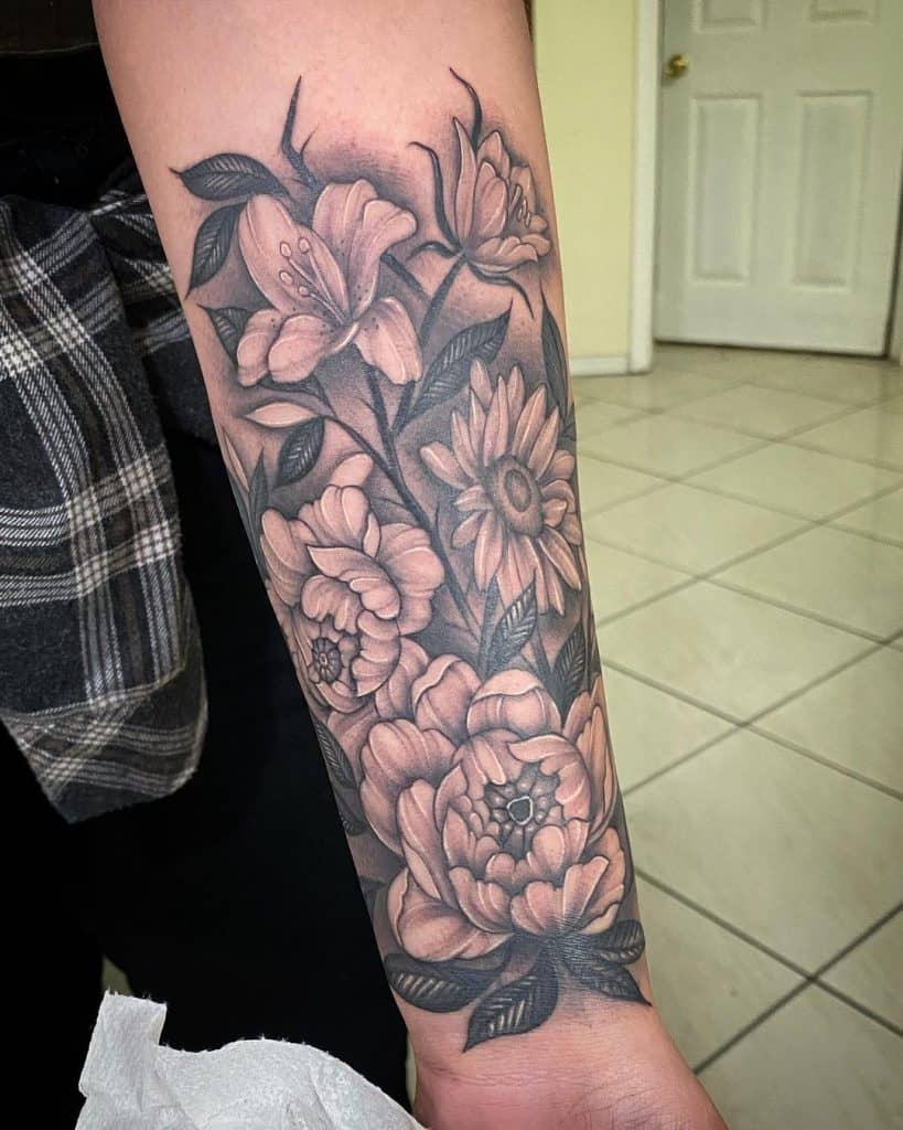 Tatuaje de flor de lirio 3