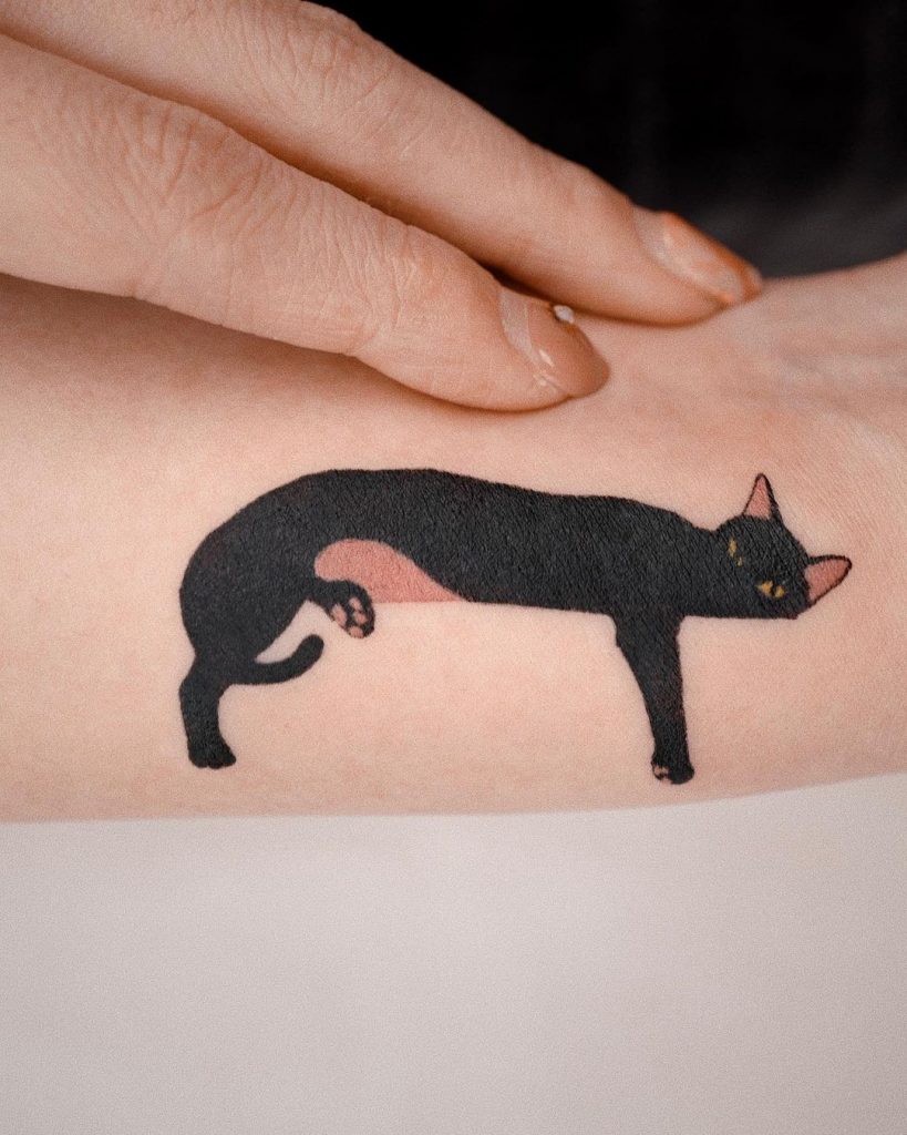 tatuaje de gato negro 2