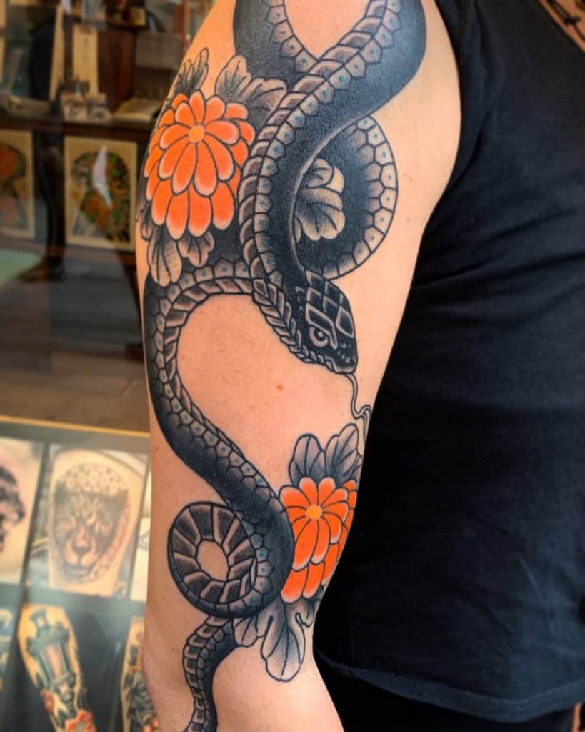 tatuajes de serpientes japonesas 1