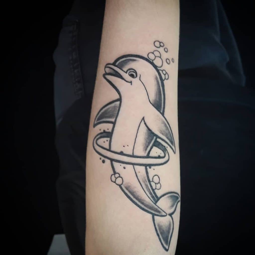 Delfín Buena Suerte Tatuaje 1
