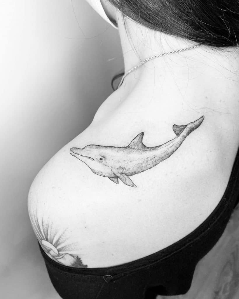 Delfín Buena Suerte Tatuaje 2