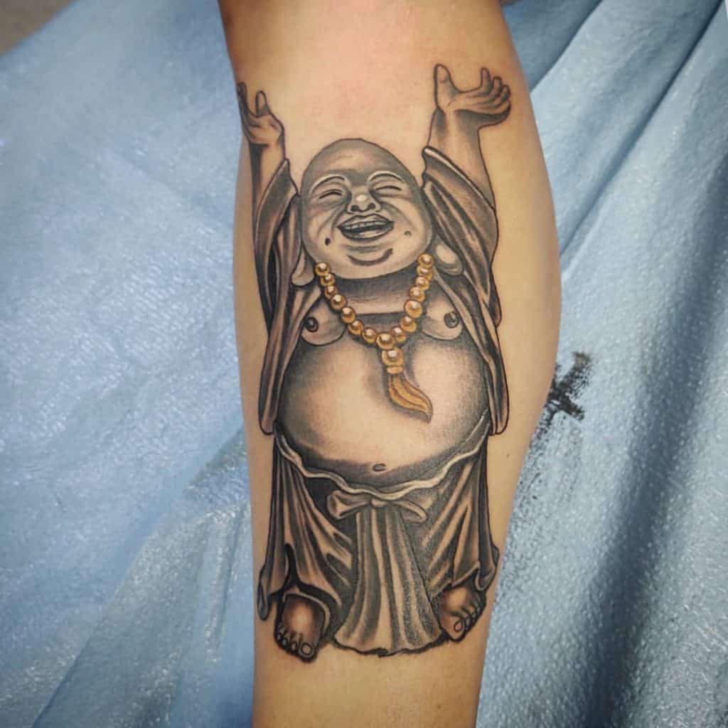 Tatuaje de Buda que ríe 2
