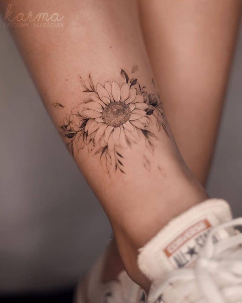 Tatuaje de girasol para hombres 1