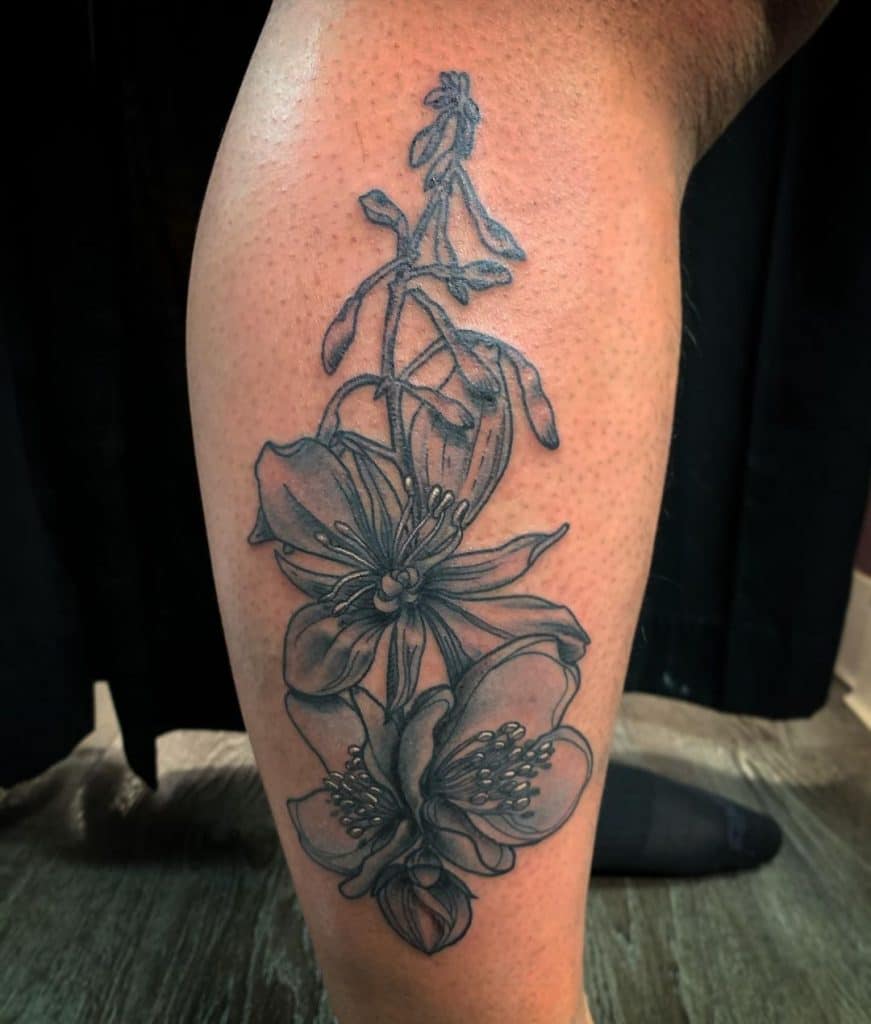 Tatuaje de flor de jazmín 3