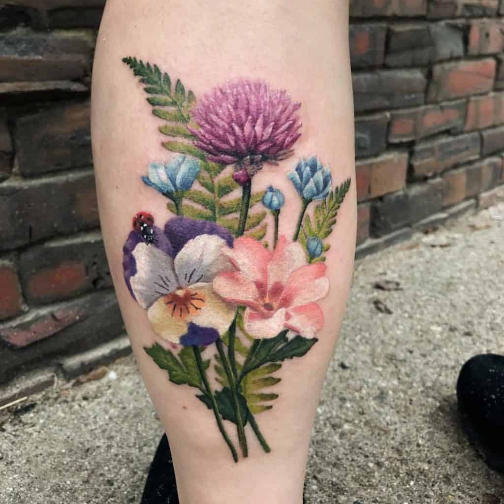 Tatuaje de ramo de flores 3