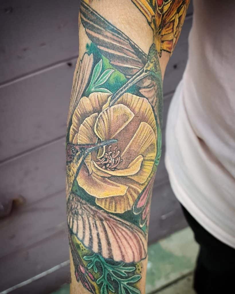 Tatuaje de flor de amapola 2