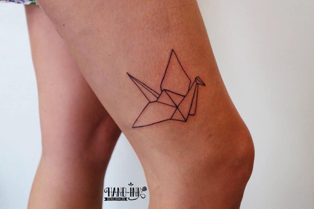 Tatuaje de pájaro de papel 2