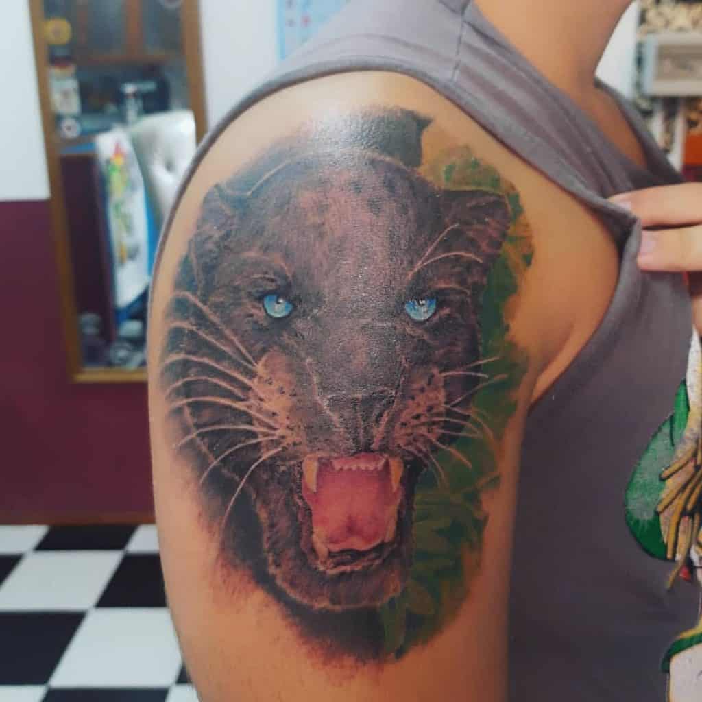 Tatuaje de cabeza de pantera 1