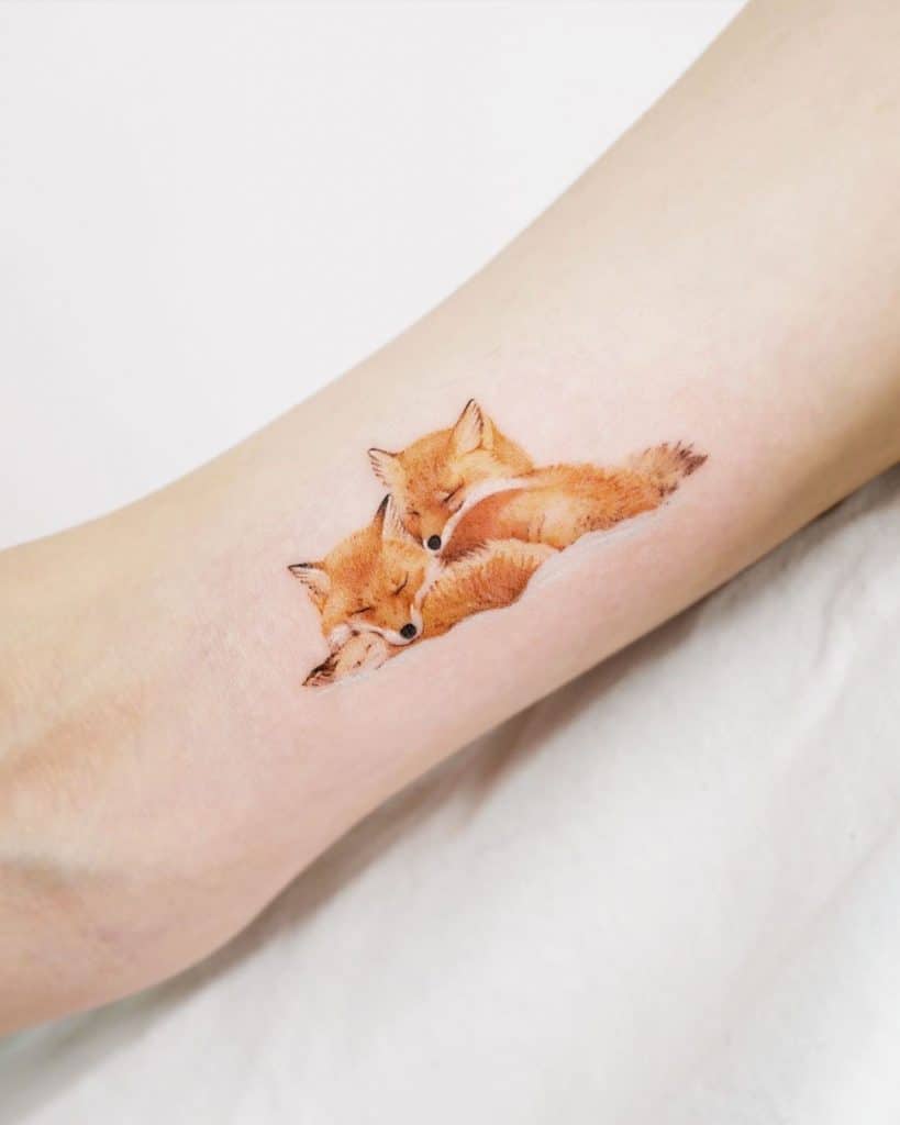 Tatuaje inspirado en Fox Love a juego 