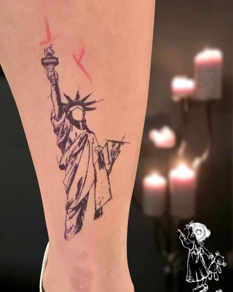 Tatuaje de la estatua de la libertad 1