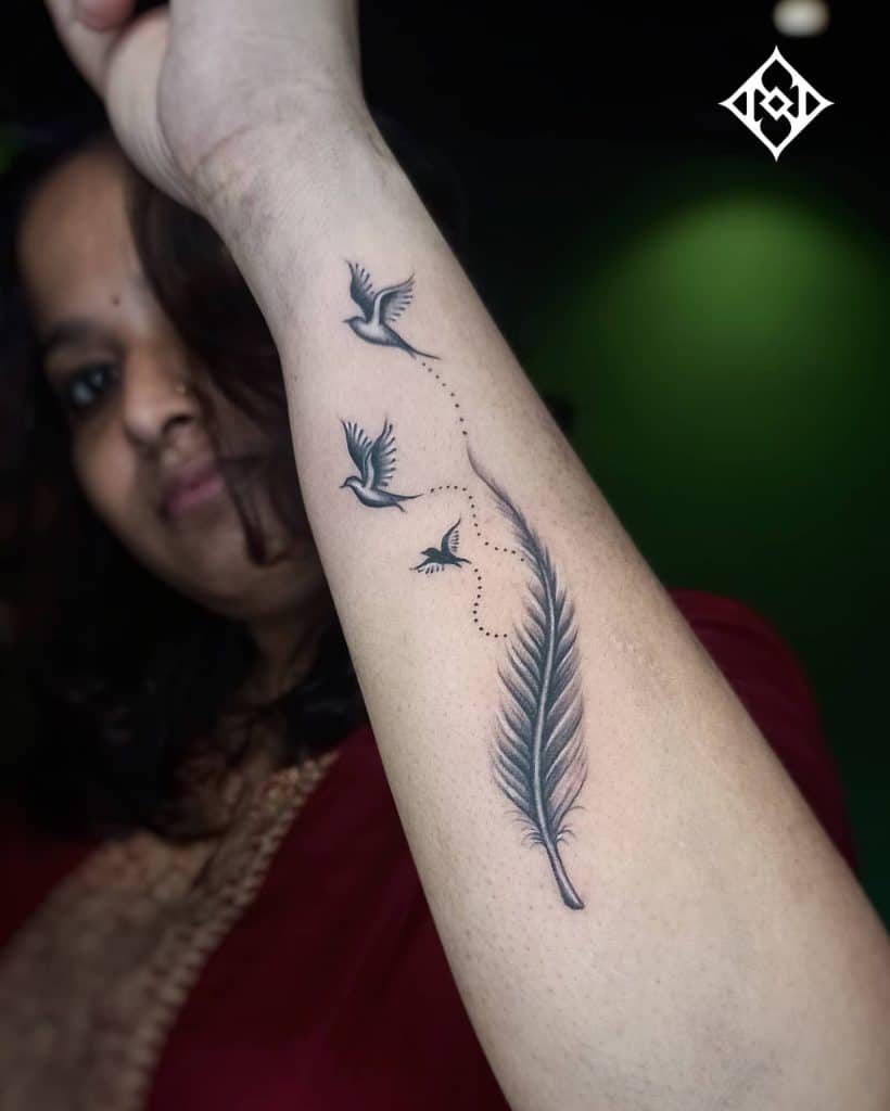 tatuaje de ave voladora 3