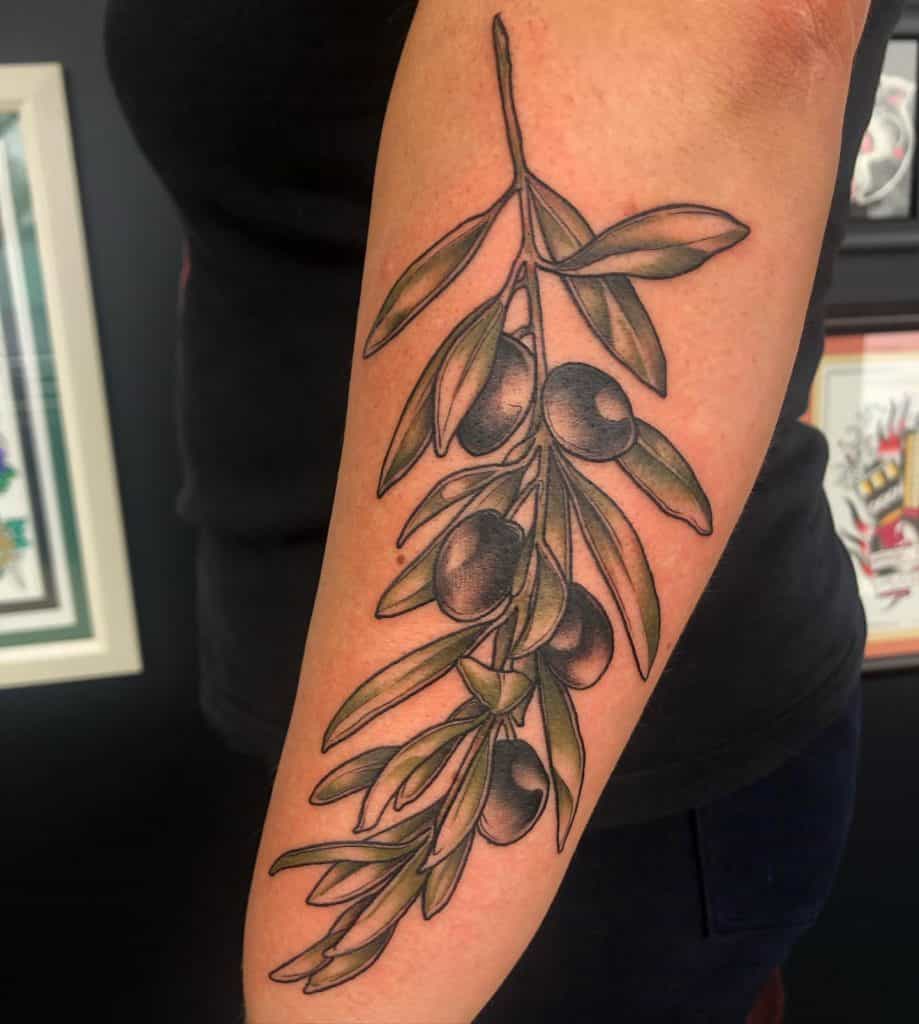 Tatuaje de esperanza de rama de olivo 3