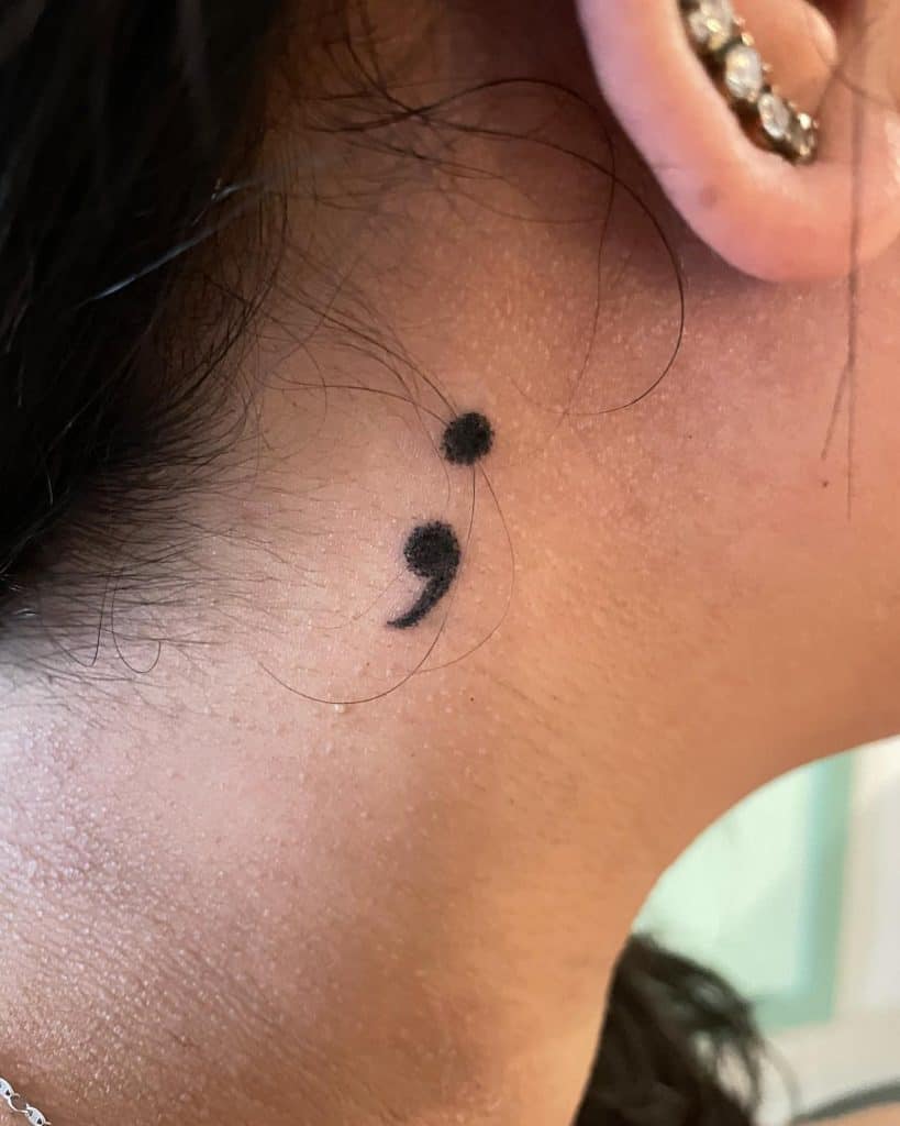 Tatuaje de esperanza de punto y coma 2