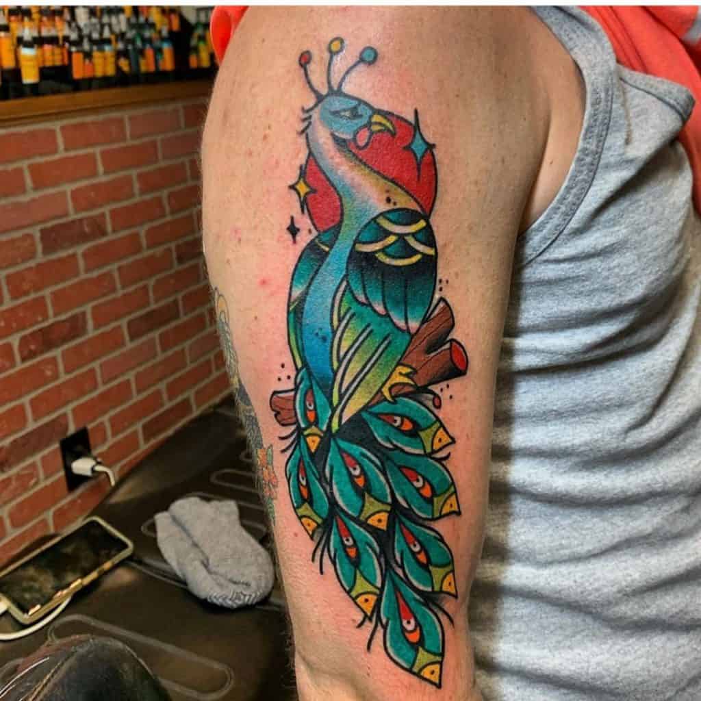 Tatuaje de esperanza de pavo real 3