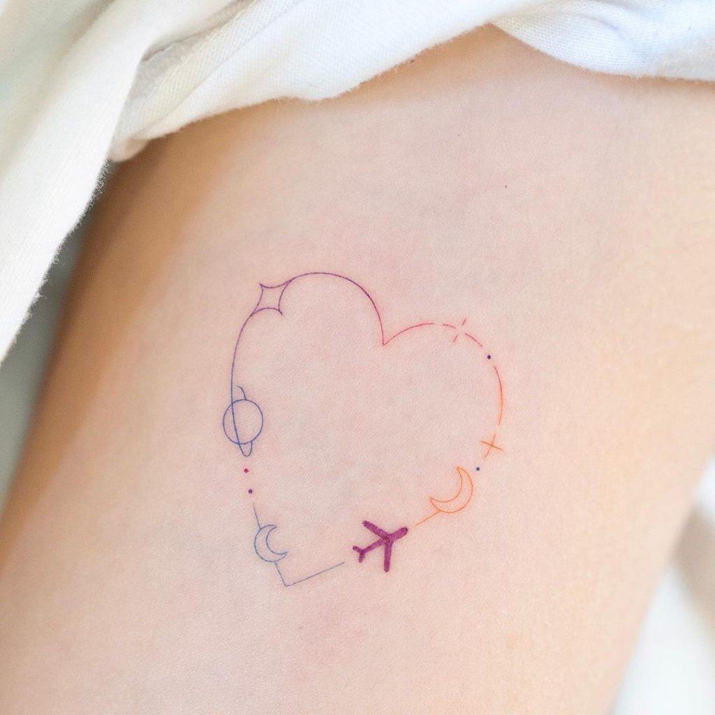 Tatuaje Corazón De Aviones