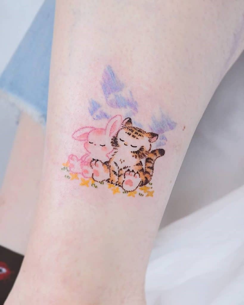 Bonitos tatuajes de tobillo inspirados en animales 