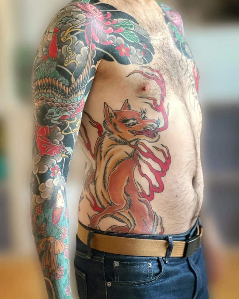 Tatuaje de zorro japonés 3