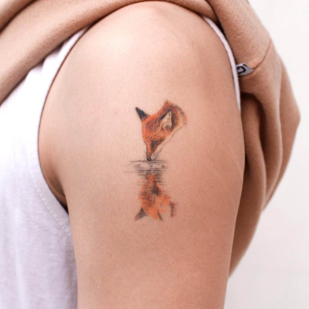 Tatuaje de zorro naturalista 4