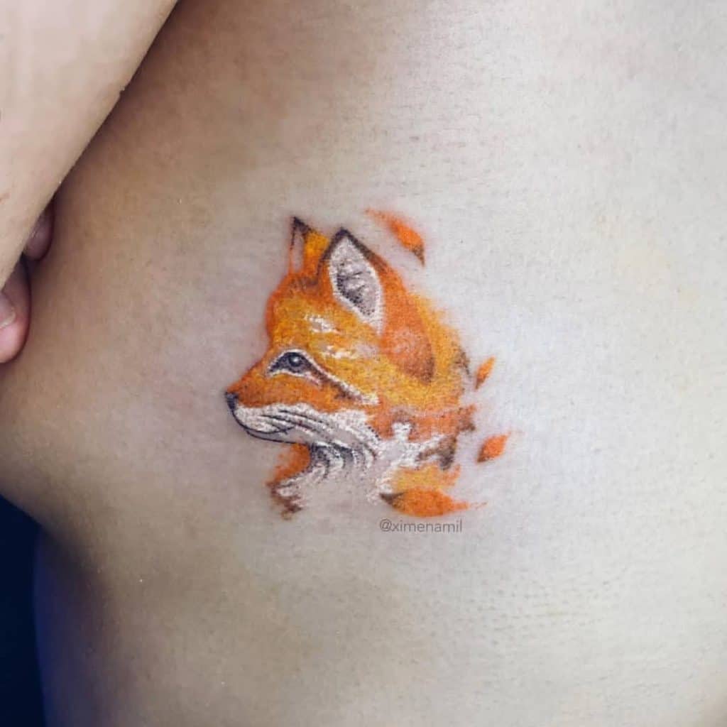 Tatuaje de zorro naturalista 3