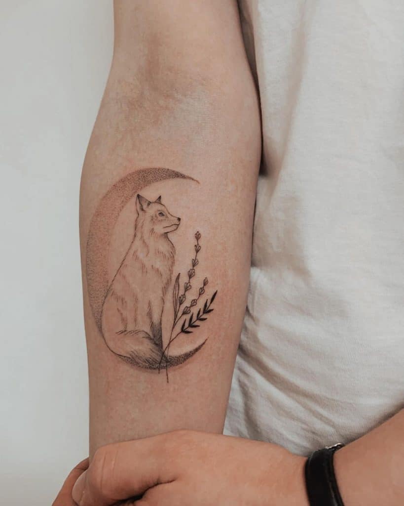 Tatuaje de zorro naturalista 6