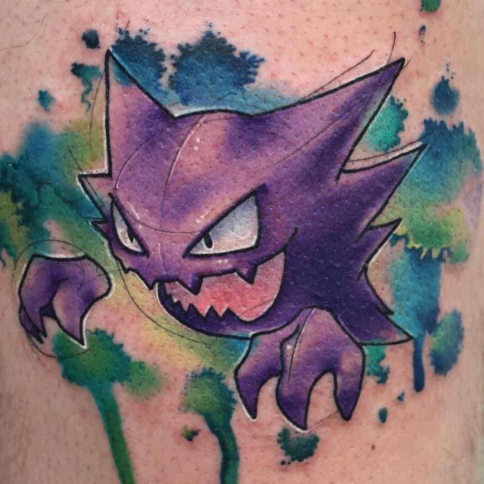 Tatuaje de Pokémon Fantasma 