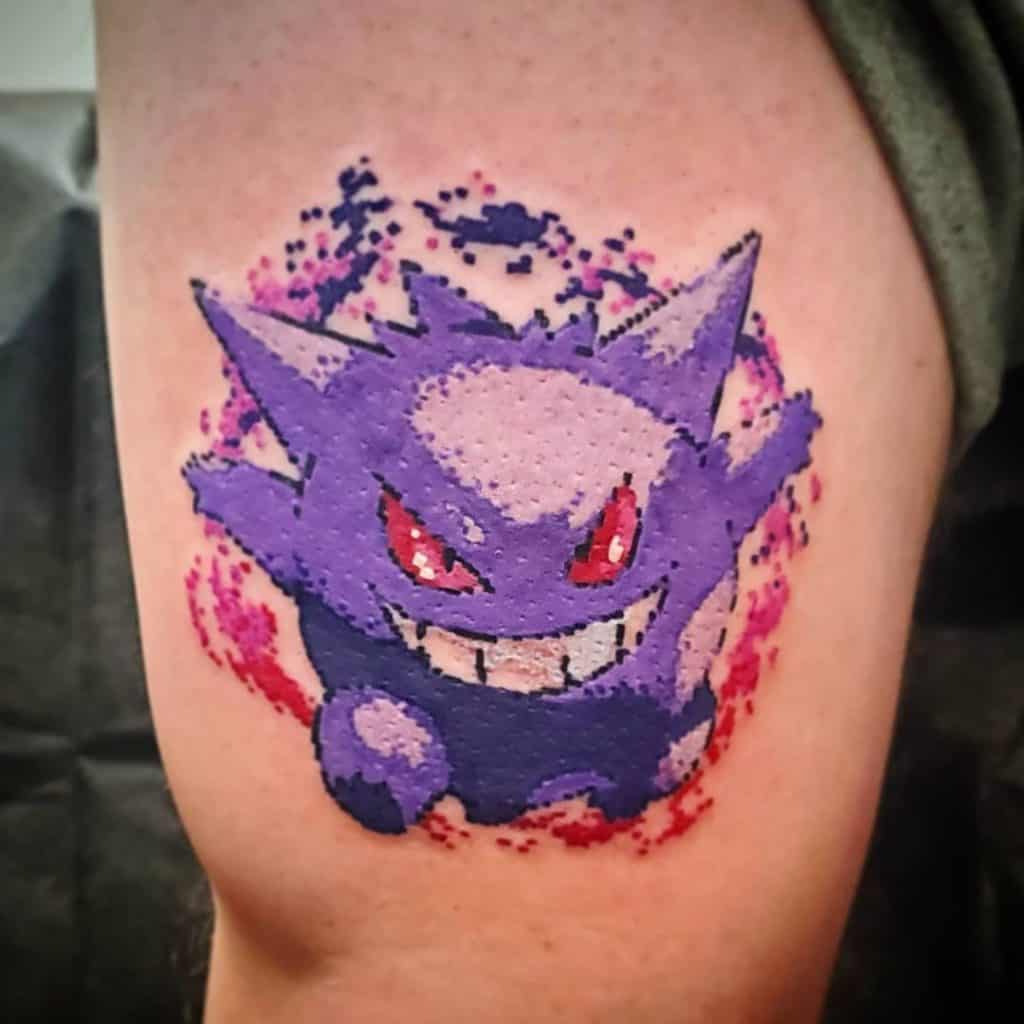 Tatuaje de Pokémon de 16 bits