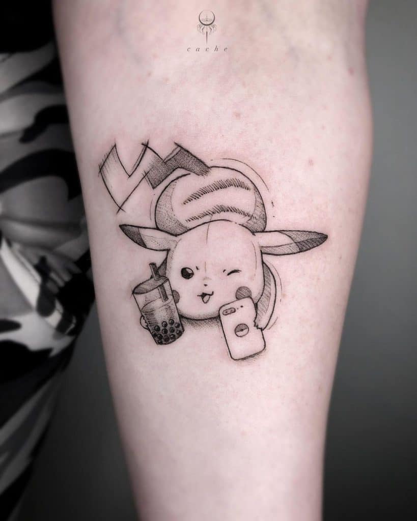 Lindo Pikachu Tatuaje