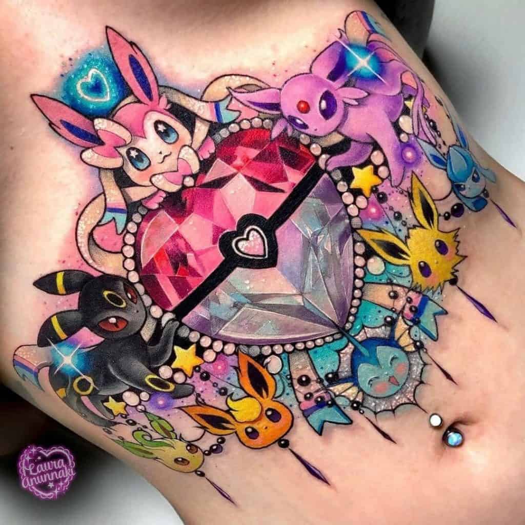 Lindo tatuaje de Pokémon