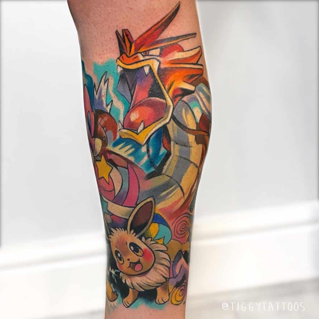 Tatuaje de Pokémon rudo y lindo