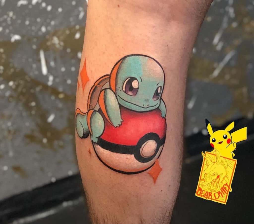 Tatuaje de Pokémon de agua