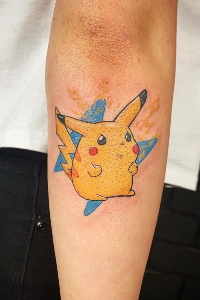 Tatuaje de pikachu loco 