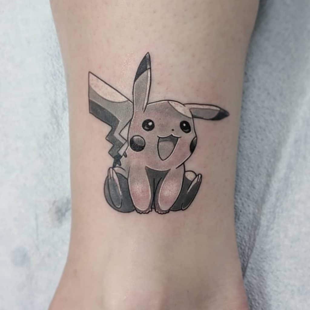 Idea artística del tatuaje de Pikachu