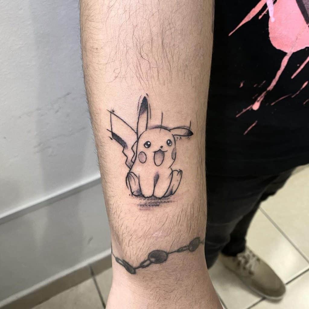 Tinta de Pikachu para antebrazo pequeño