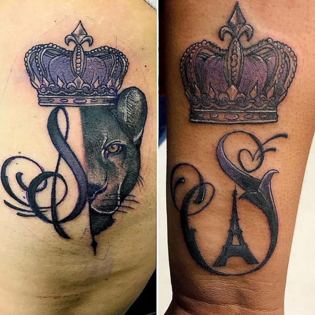 Tatuaje De Corona Púrpura