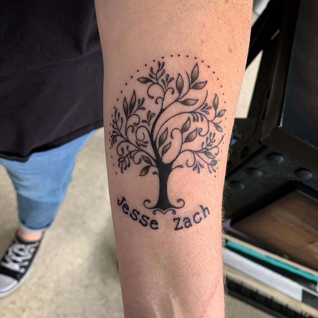 Tatuaje de árbol genealógico celta 2