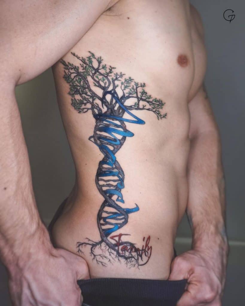 Tatuaje de árbol genealógico de ADN 2