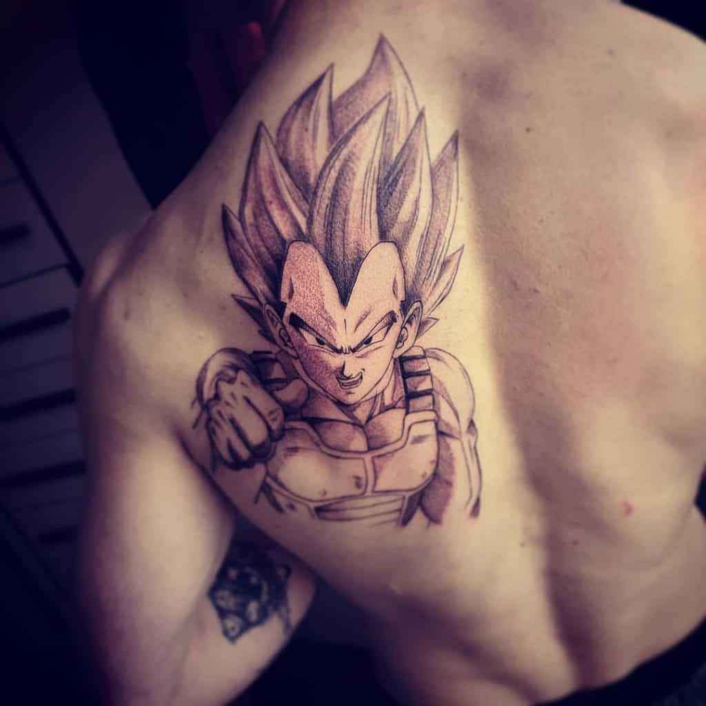 Tatuaje en la espalda de Dragon Ball 1